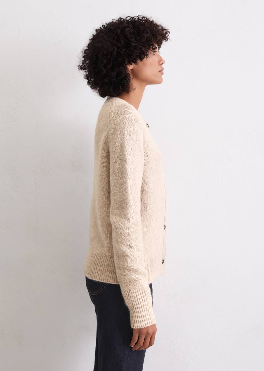 Cardigan slim with cuddly alpaca wool