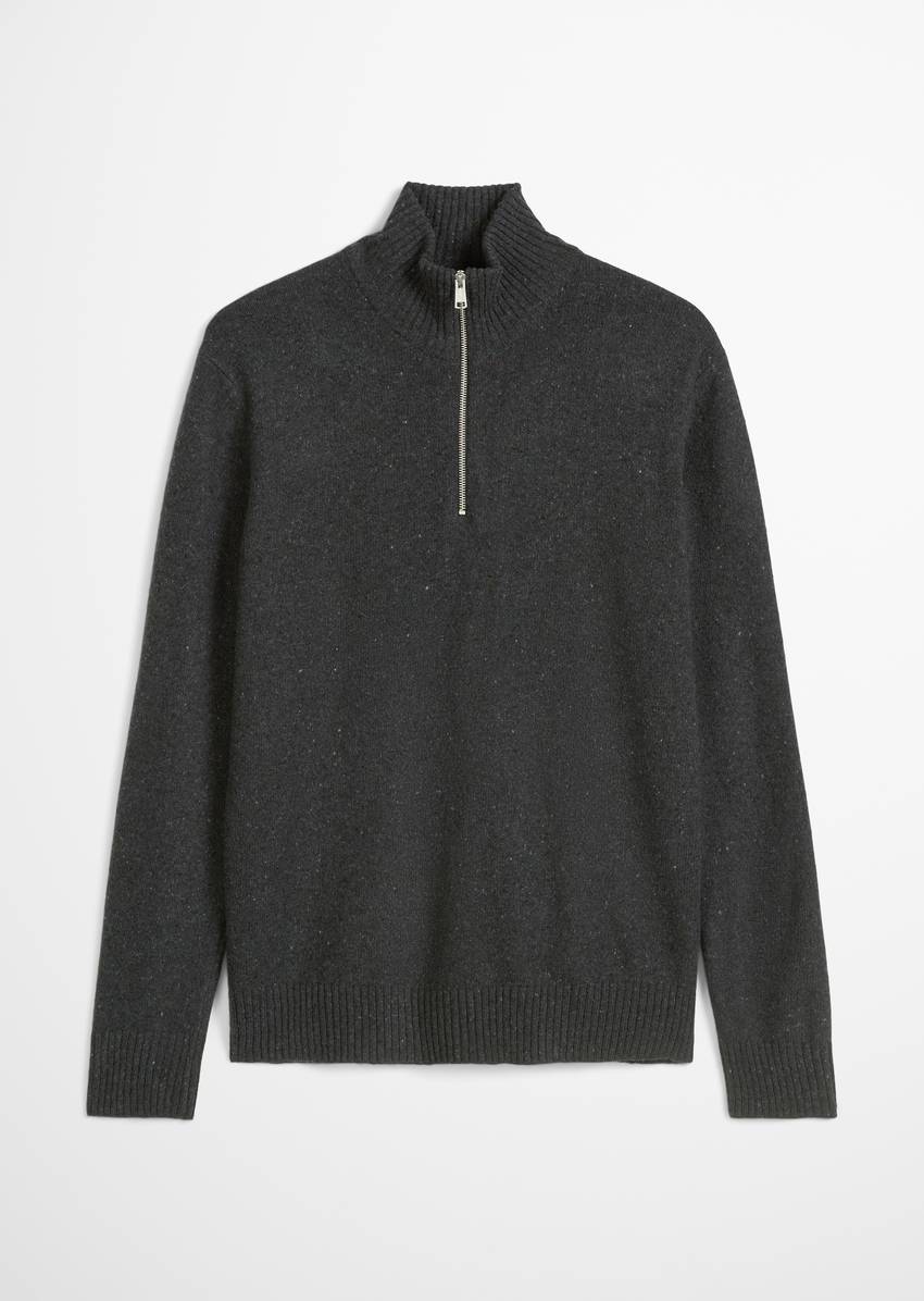 Troyer regular made from speckled tweed yarn