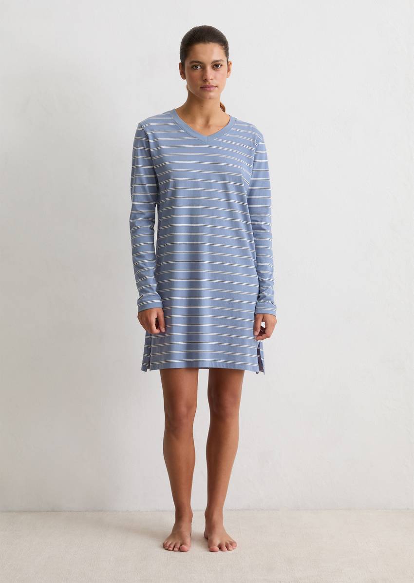 Long-sleeved lounge shirt made from pure organic cotton