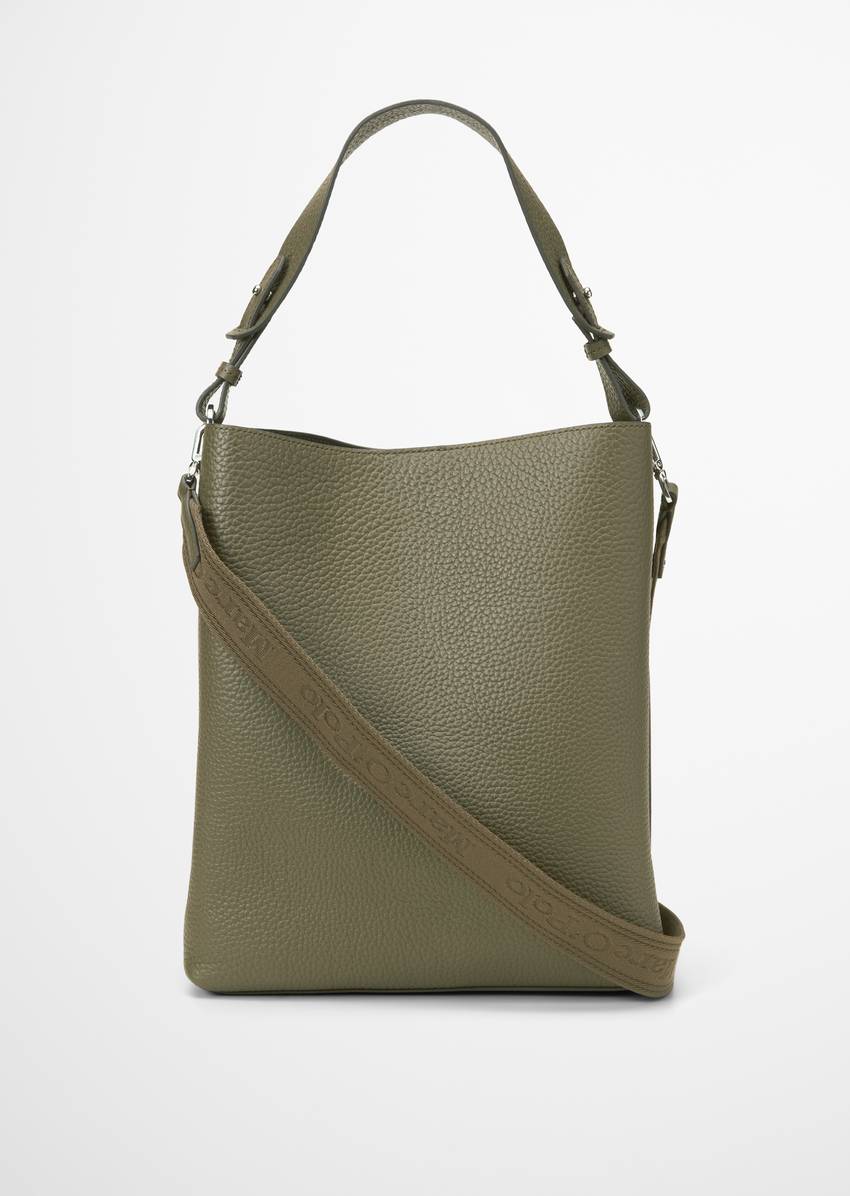 Hobo bag medium made from grained cowhide