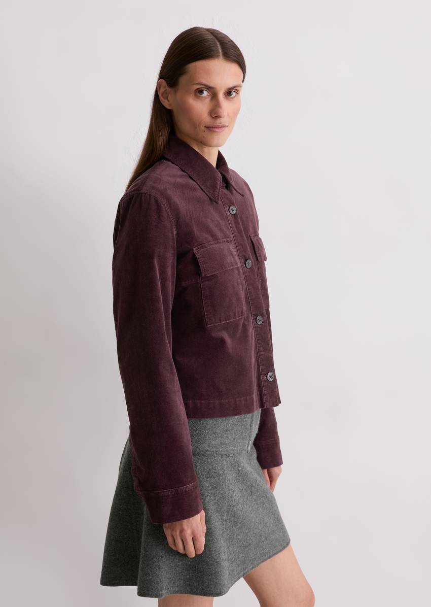 Velvet jacket regular made from organic cotton-viscose stretch