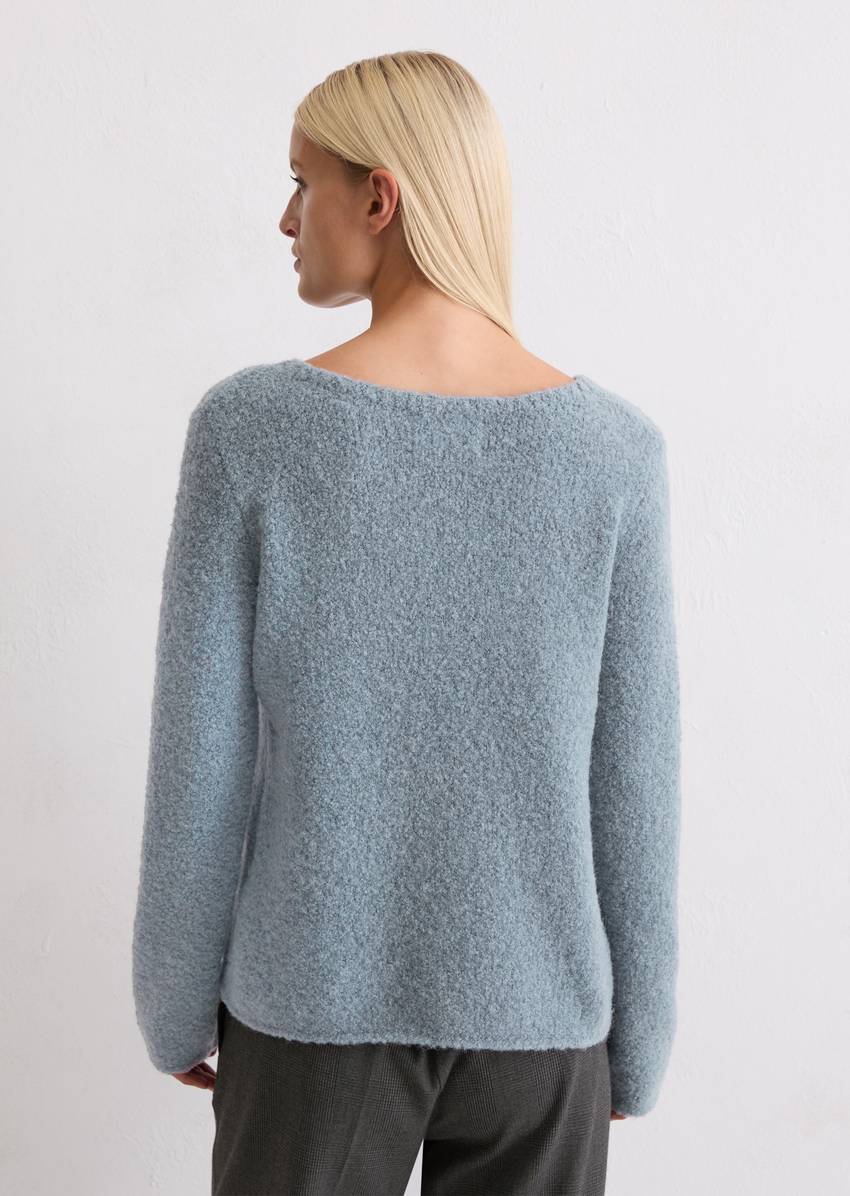 Bouclé sweater regular made from a virgin wool/alpaca wool mix