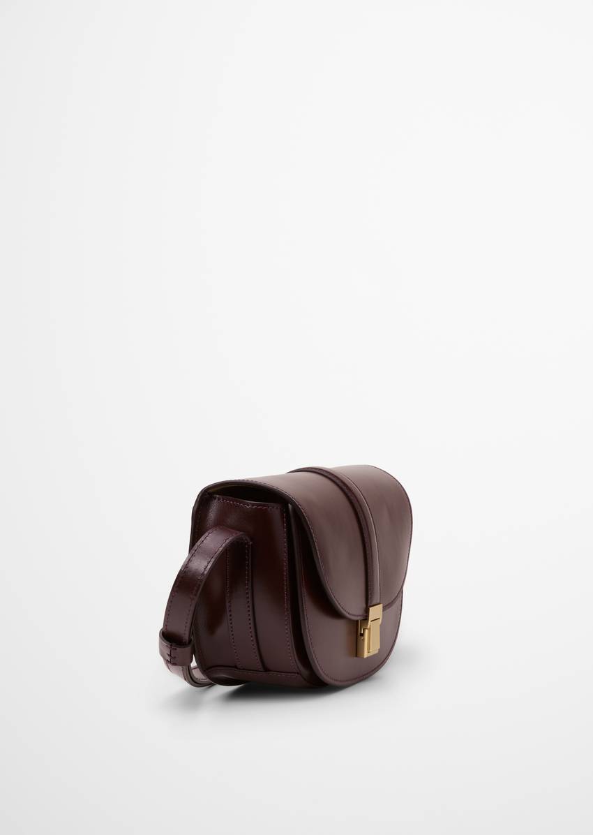 Shoulder bag small with elegant hinged clasp