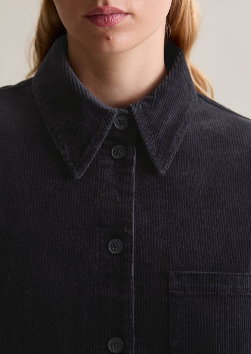 Relaxed blouse made from medium-weight corduroy stretch