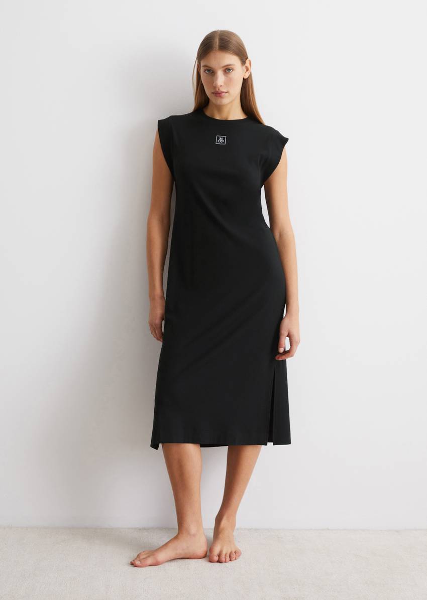 Lounge dress made from soft ribbed jersey