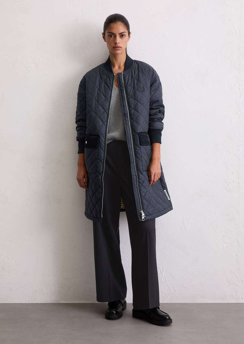 Blouson quilted coat regular made from recycled polyester