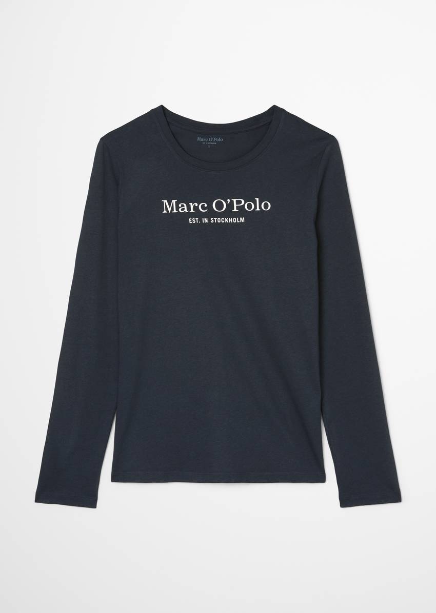 Long-sleeved lounge shirt made from organic cotton jersey