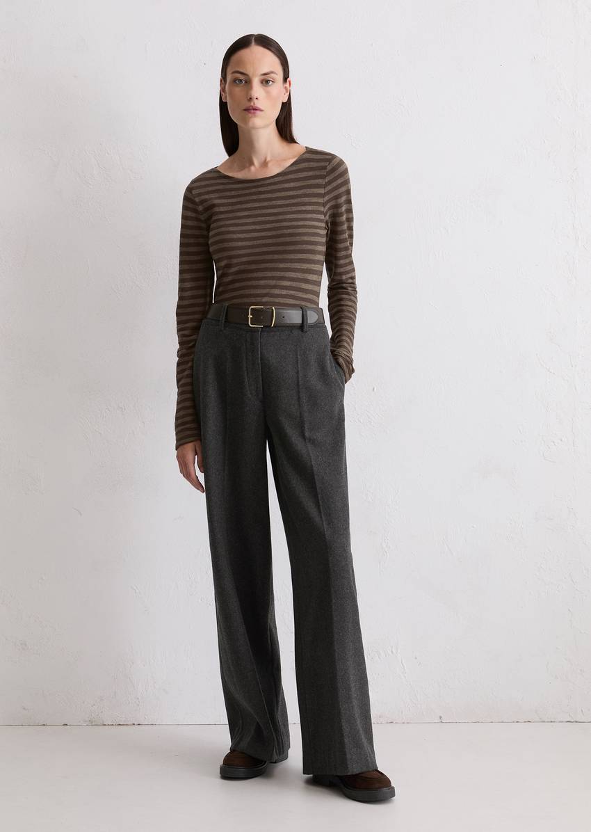 Striped longsleeve regular made from slub jersey