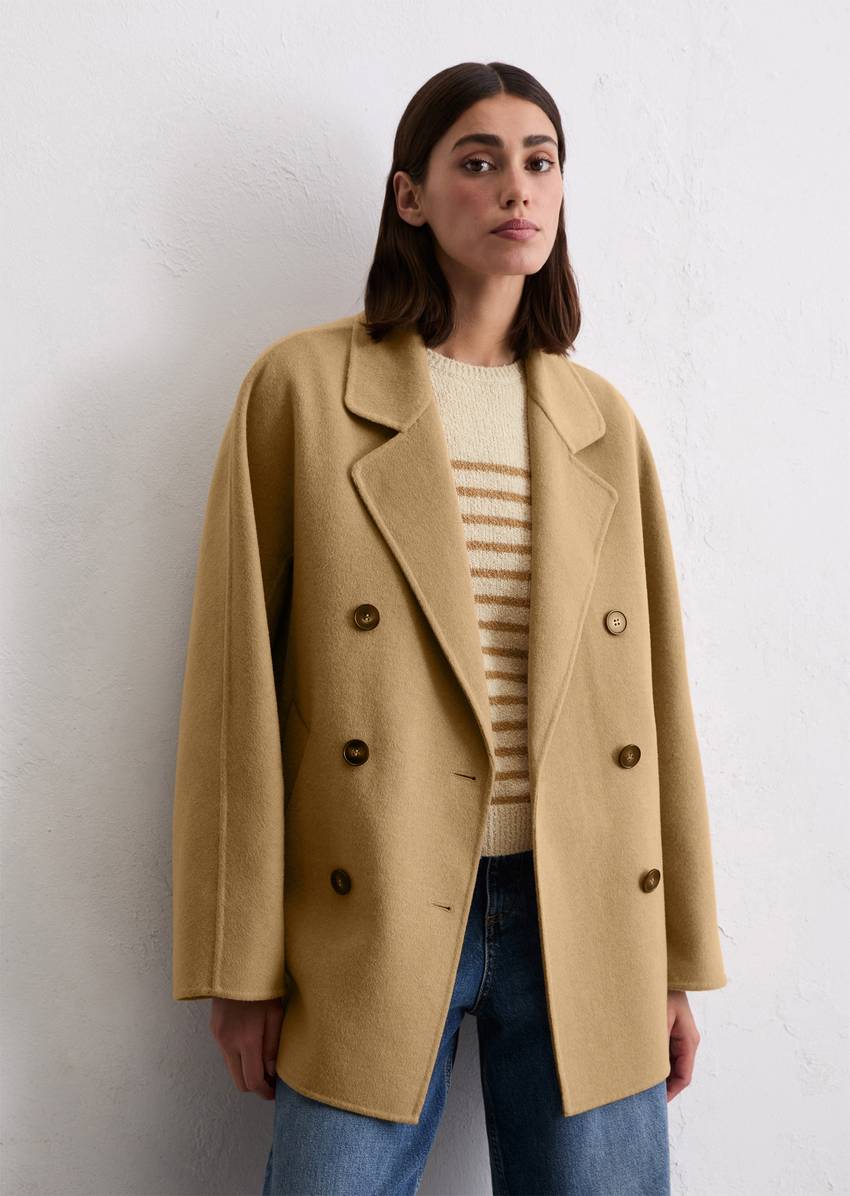 Caban jacket relaxed made from fine wool doubleface