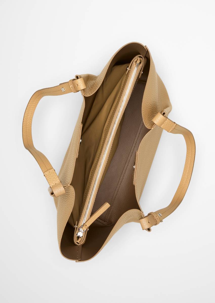 Shopper medium made from grained cowhide