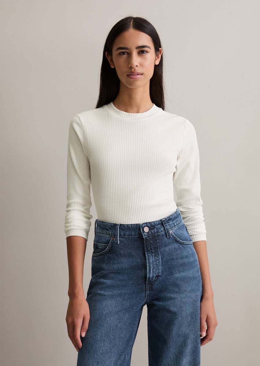 Longsleeve slim made from ribbed jersey