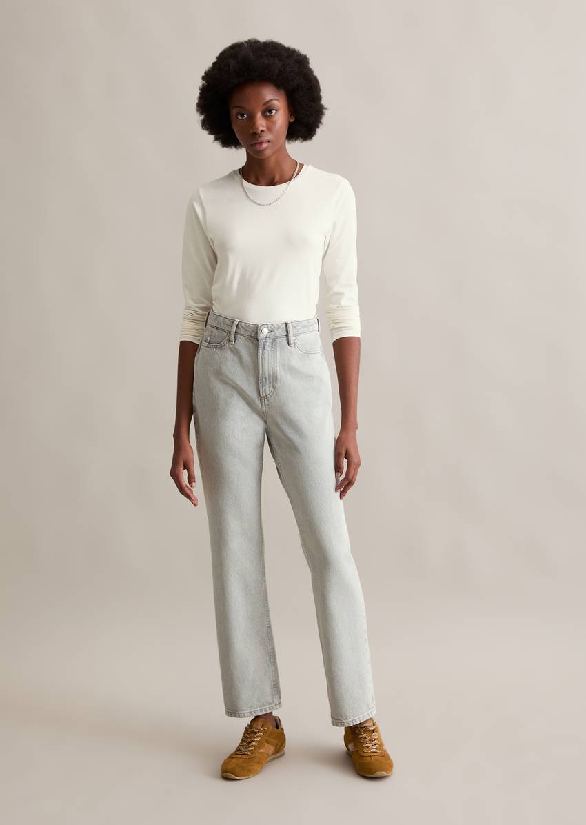 Jeans model Onna straight made from gray rigid denim