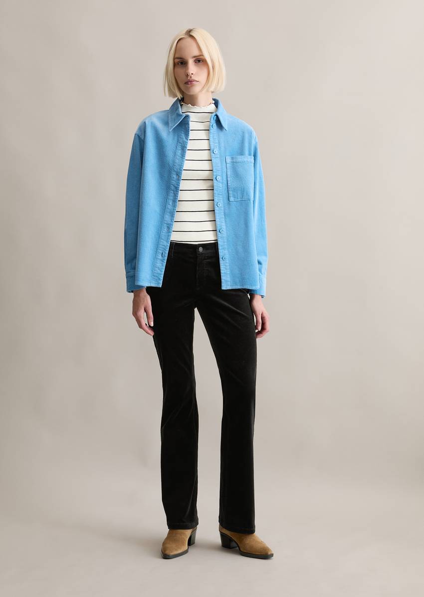 Relaxed blouse made from medium-weight corduroy stretch