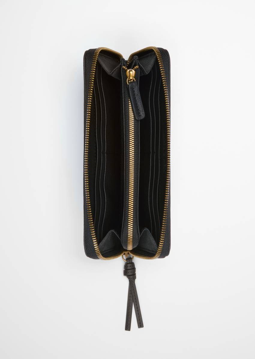 Combination wallet large made from smooth cowhide