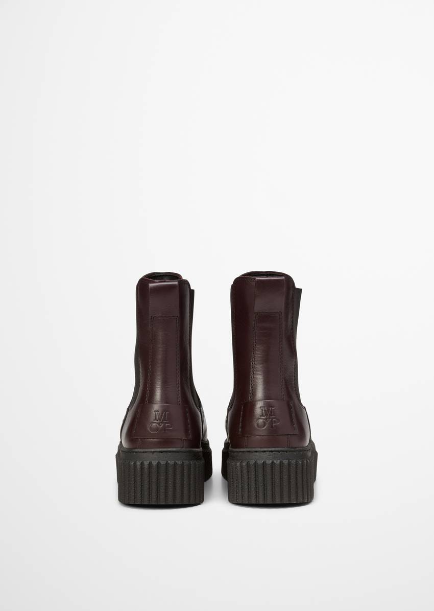 Short shaft boots model Bianca made from fine cowhide