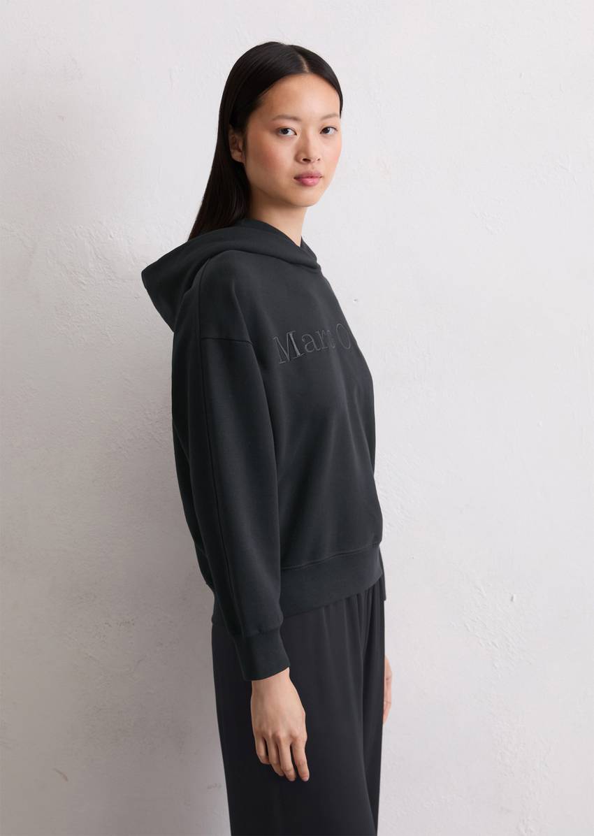 Logo hooded sweatshirt relaxed made from organic cotton