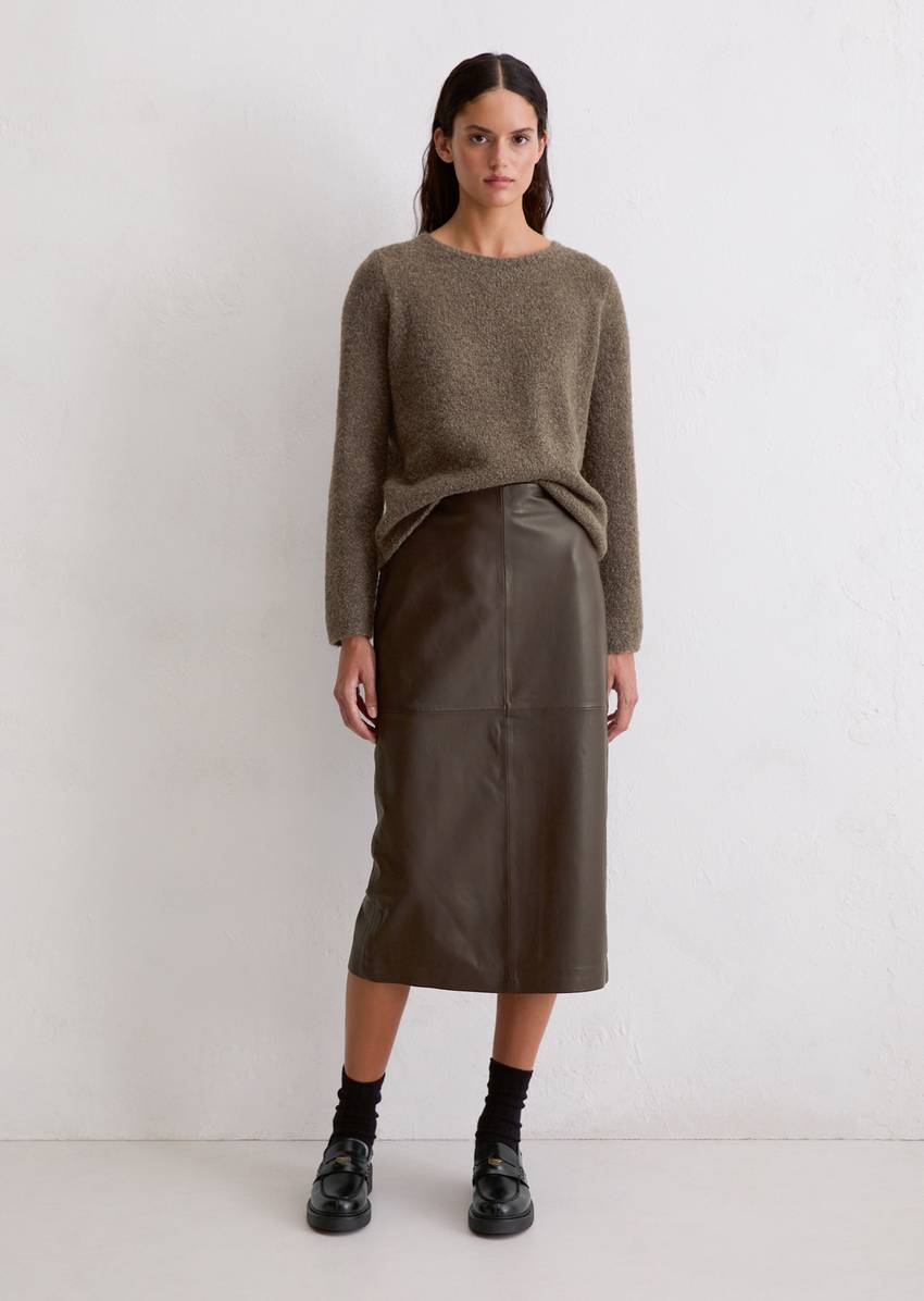 Bouclé sweater regular made from a virgin wool/alpaca wool mix