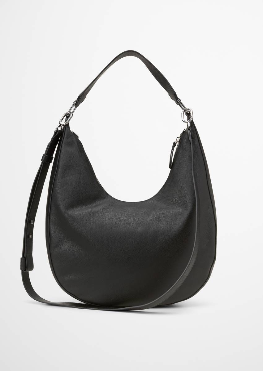 Hobo bag medium made from finely grained cowhide