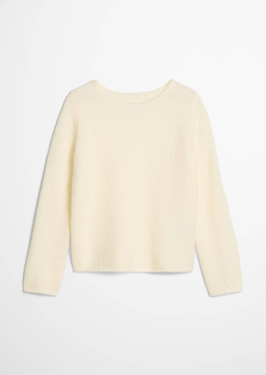 Bouclé sweater regular made from a virgin wool/alpaca wool mix