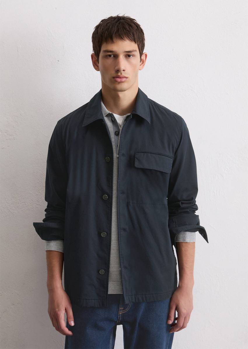 Overshirt made from lightweight organic cotton twill