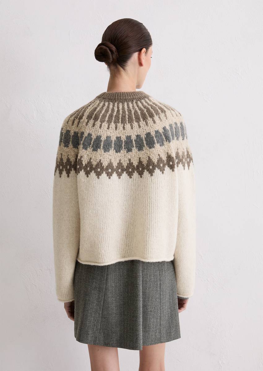 Fair Isle sweater regular made from a virgin wool/alpaca wool mix