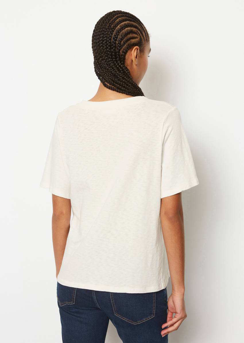 Loose slub jersey T-shirt made of soft organic cotton