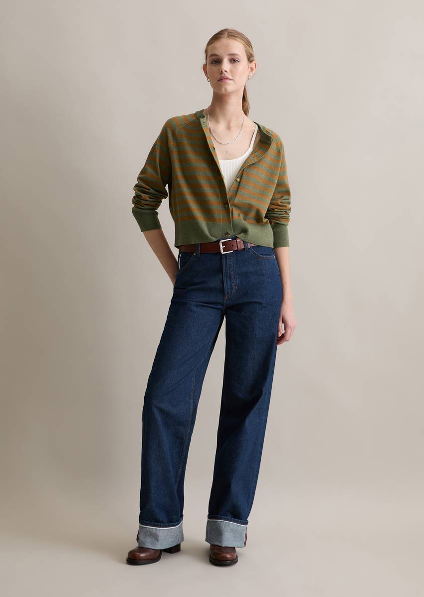 Cardigan regular made from soft cotton stretch