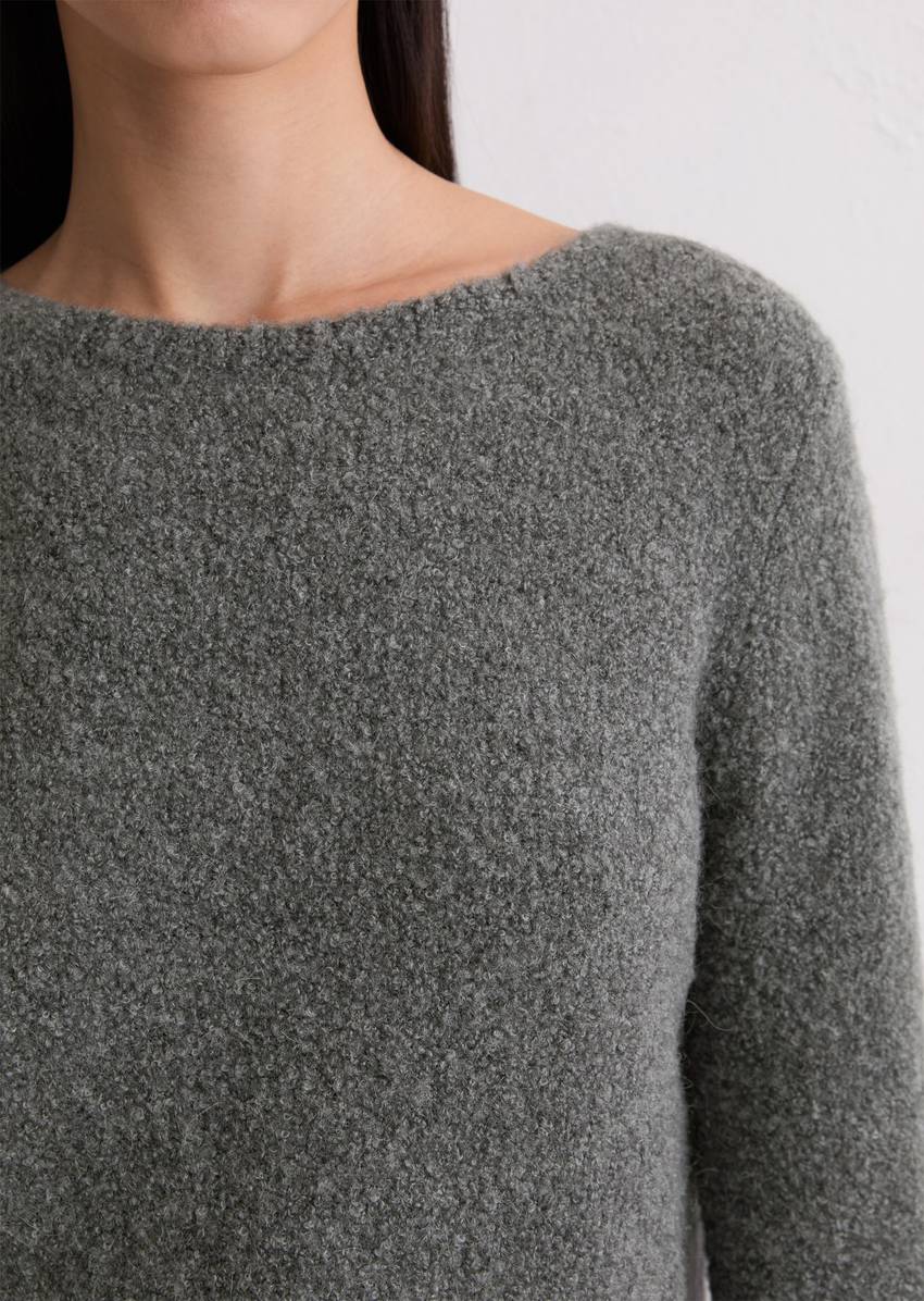 Bouclé sweater regular made from a virgin wool/alpaca wool mix