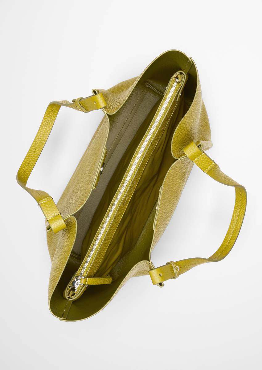 Shopper medium made from grained cowhide