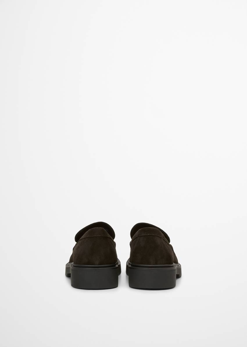 Penny loafer made from soft suede cowhide