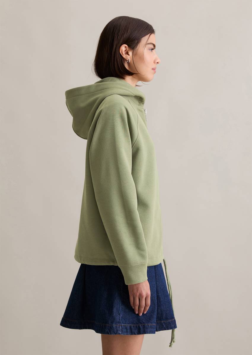 Sweat jacket regular made from a soft organic cotton blend