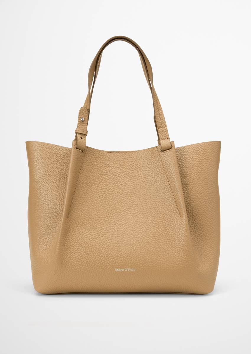 Shopper medium made from grained cowhide