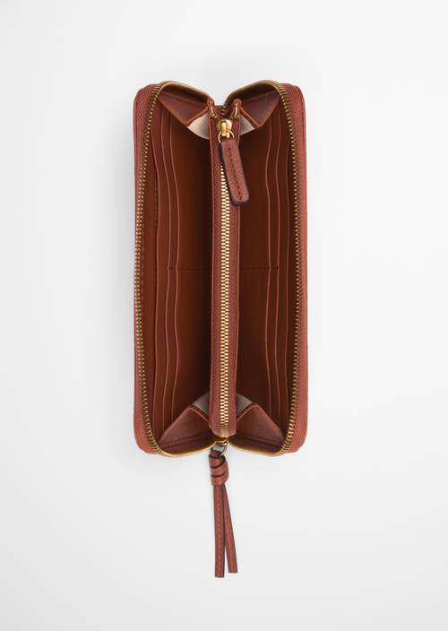 Combination wallet large made from smooth cowhide