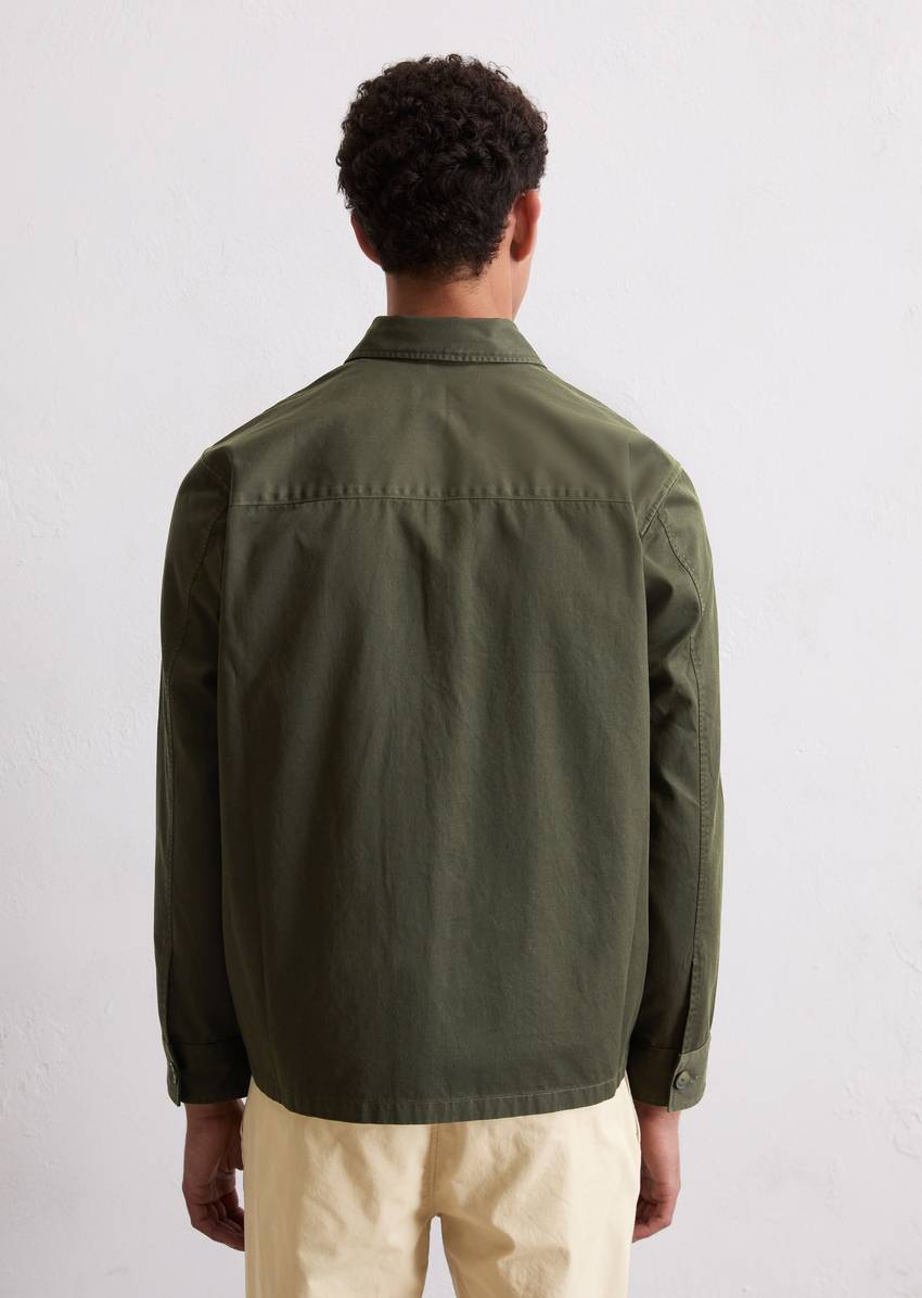 Overshirt made from high-quality coated twill