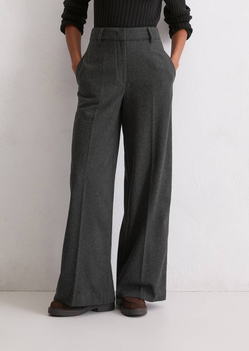 Tailored Pants wide made from a virgin wool mix