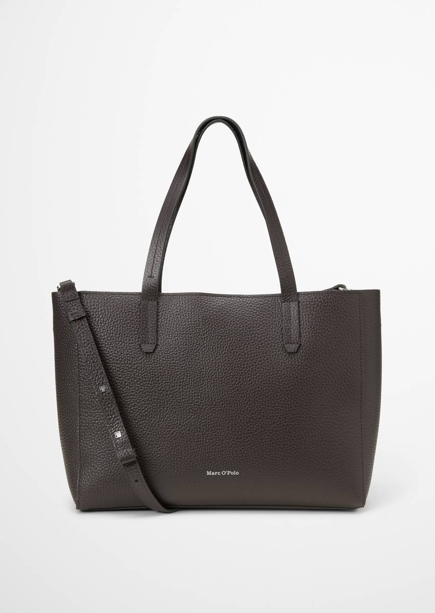 3-in-1 shopper medium made from grained cowhide