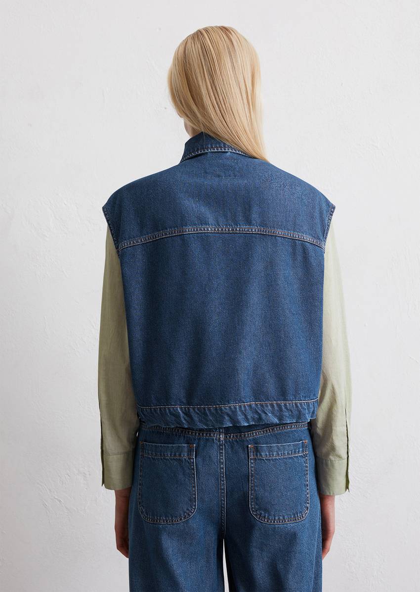 Regular denim vest made from TENCEL™ Lyocell mix