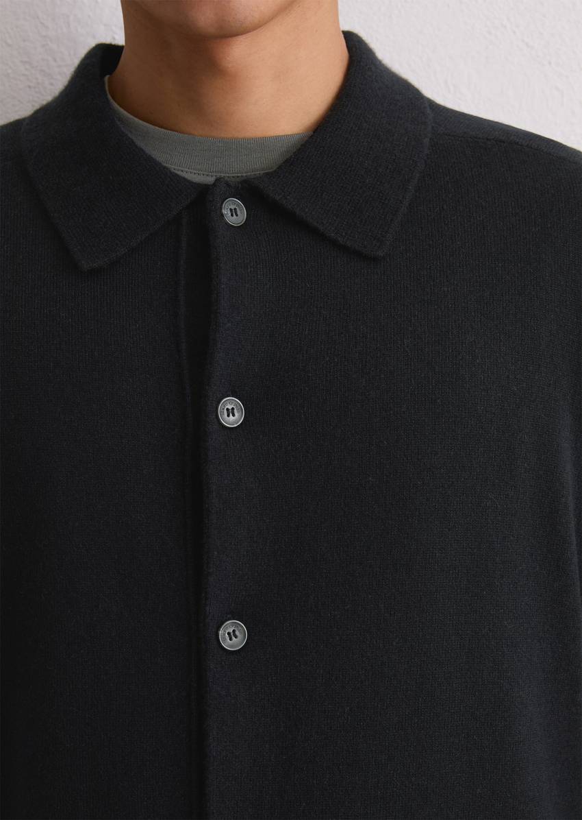 Shirt cardigan regular made from the finest cashmere