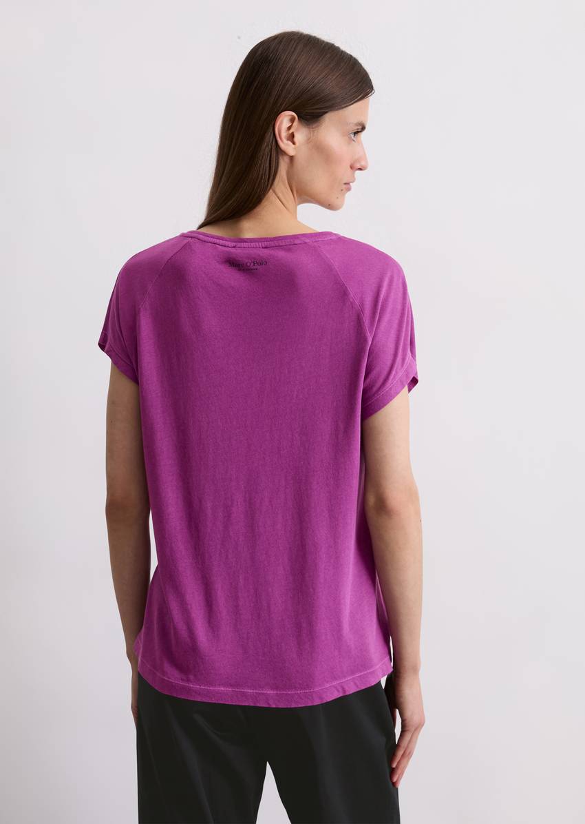 T-shirt regular made from a viscose/organic cotton blend