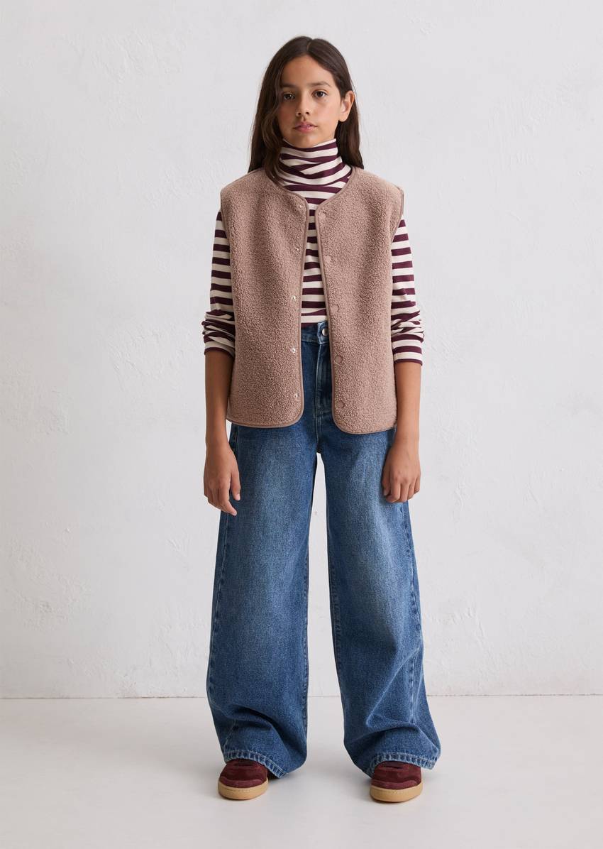 TEENS-GIRLS teddy vest with soft fleece inside