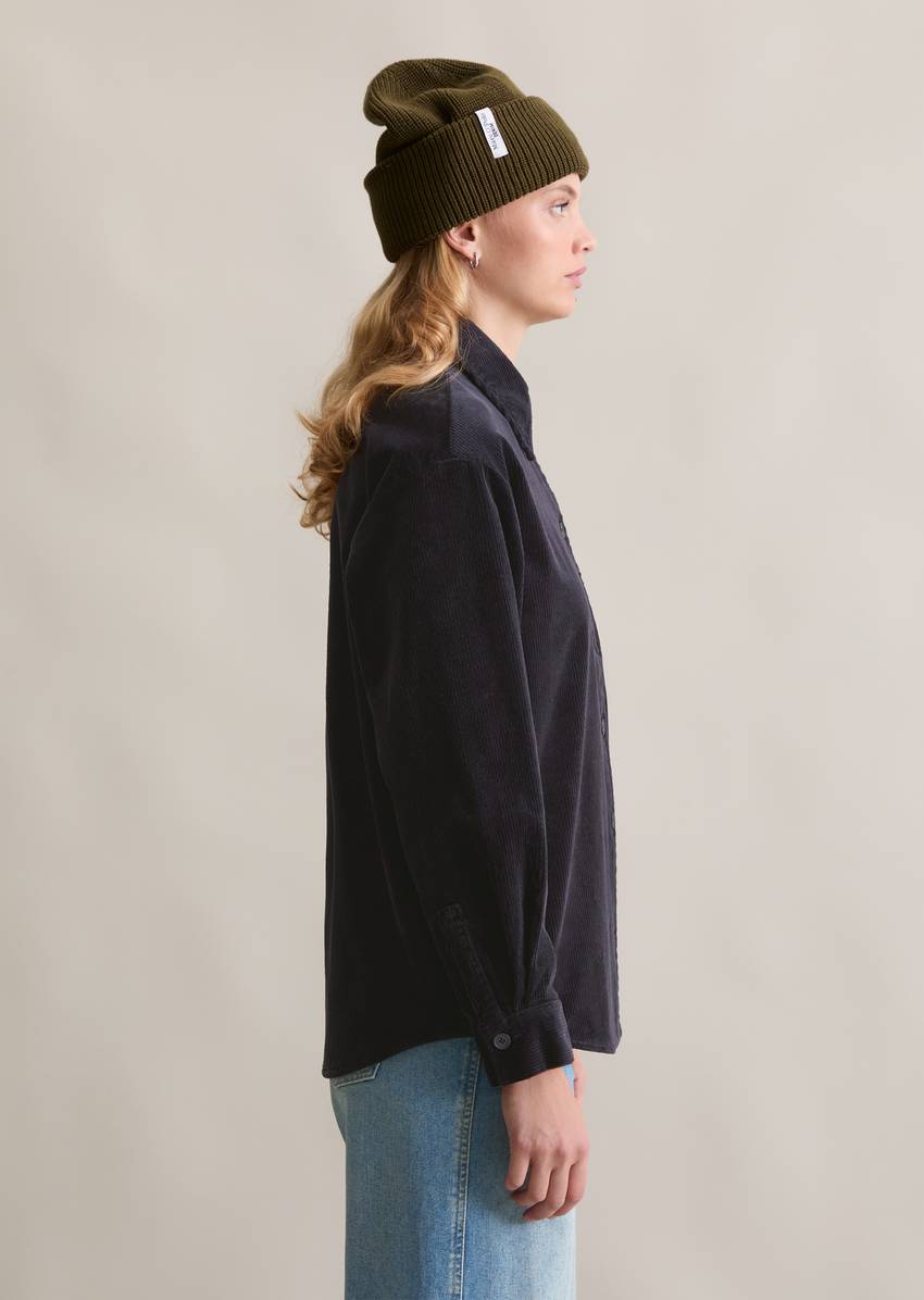 Relaxed blouse made from medium-weight corduroy stretch