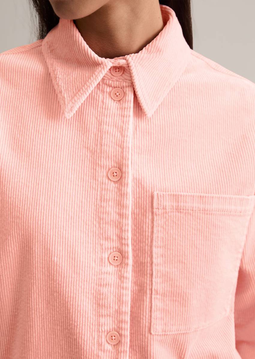 Relaxed blouse made from medium-weight corduroy stretch