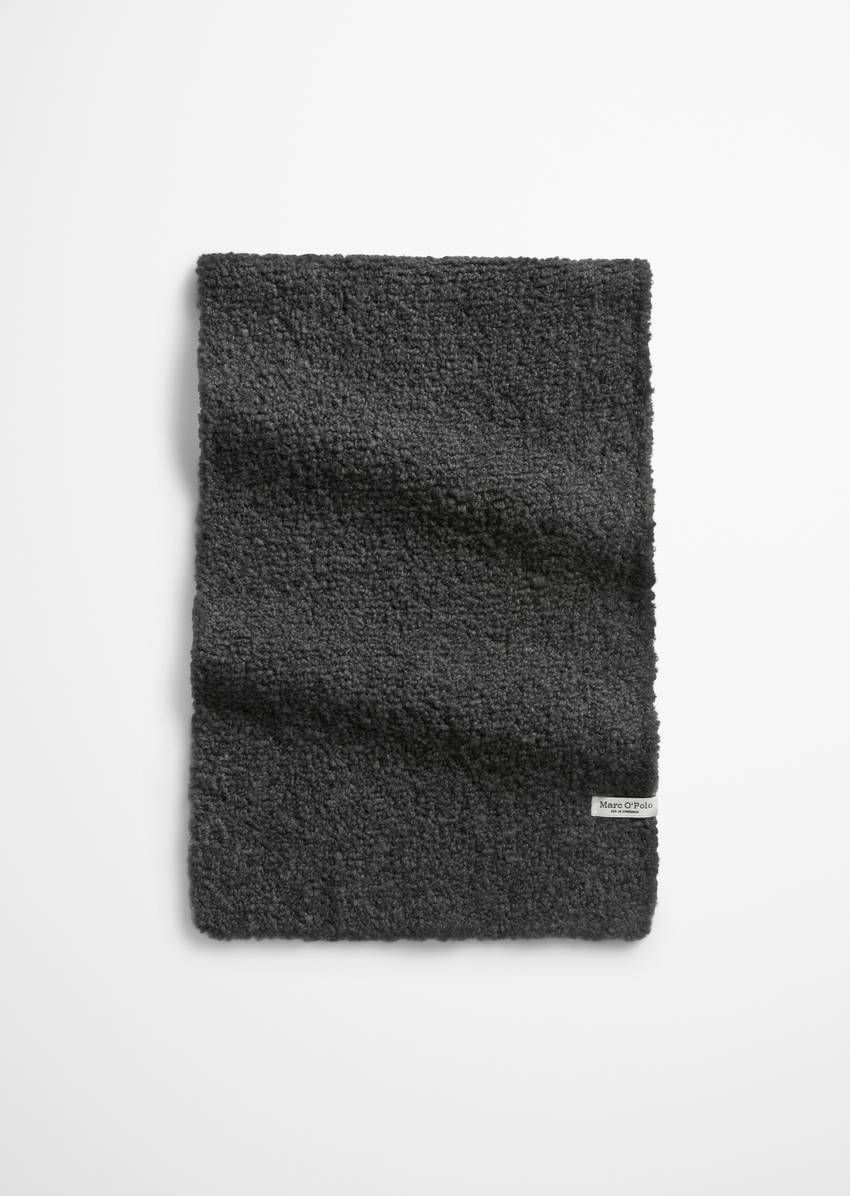 Bouclé scarf made from a wool/alpaca wool mix