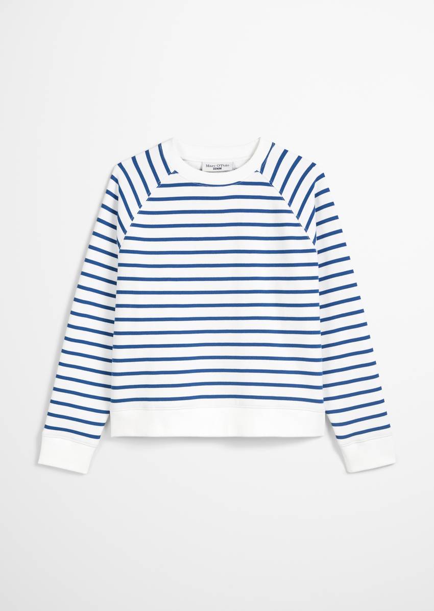 Regular striped sweatshirt made from pure organic cotton