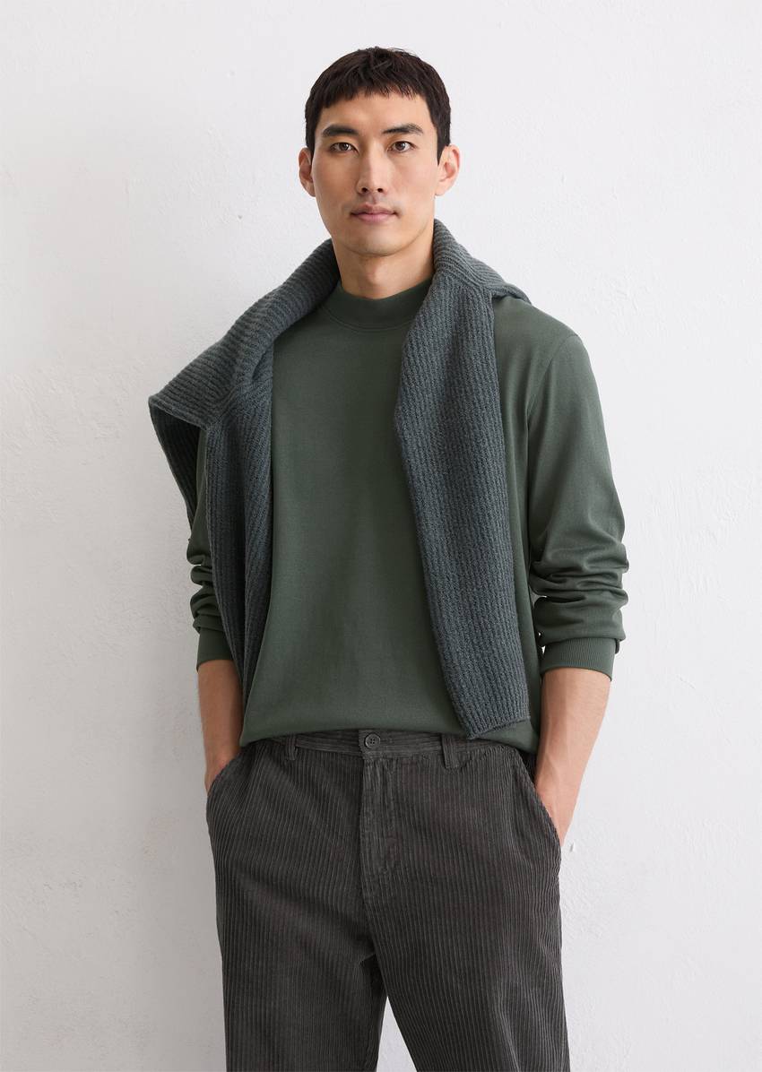 DfC stand-up collar longsleeve regular made from heavyweight organic cotton jersey