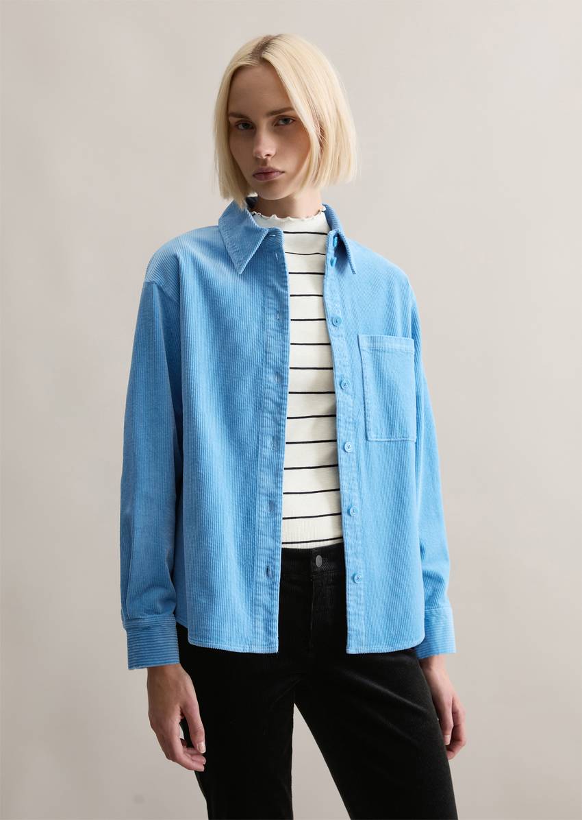 Relaxed blouse made from medium-weight corduroy stretch