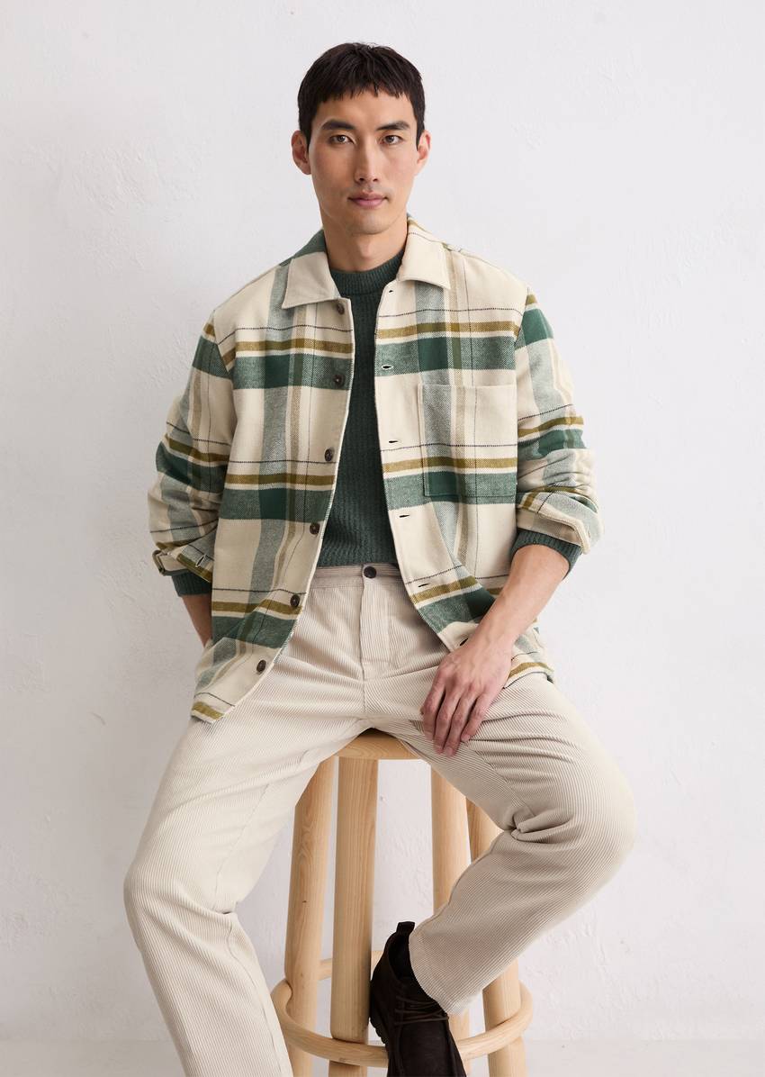 Overshirt made from soft organic cotton flannel