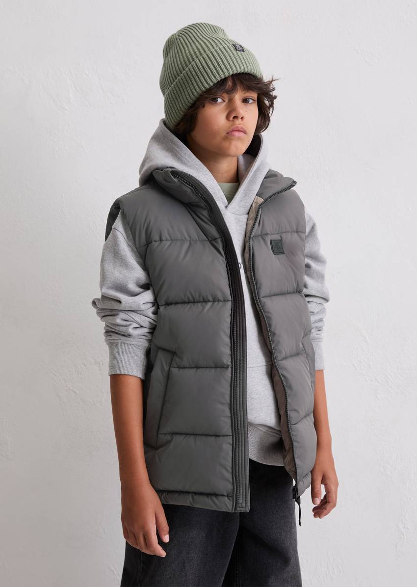 TEENS-BOYS quilted vest with water-repellent surface