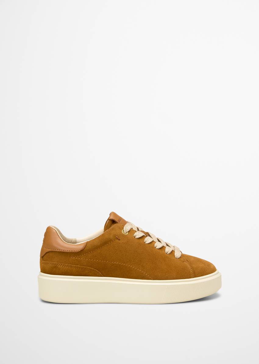 Sneaker made from soft suede