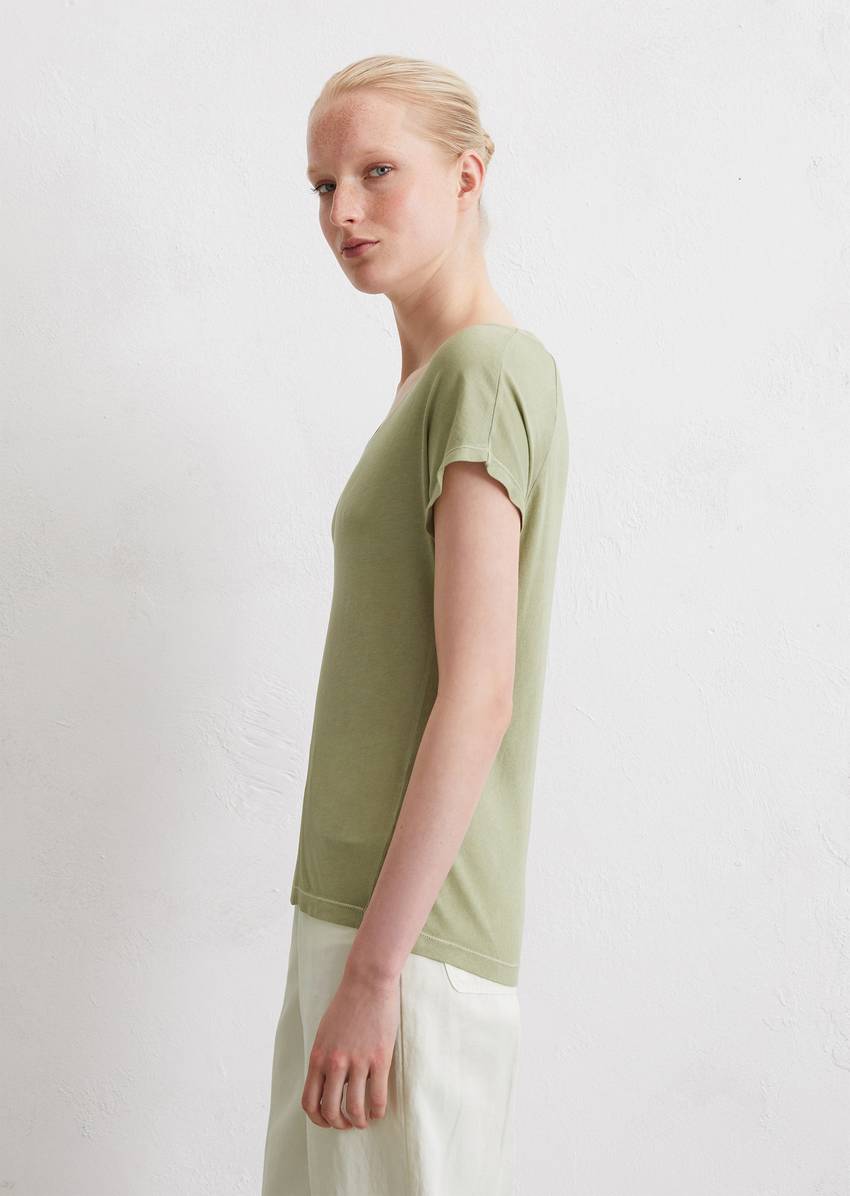 T-shirt regular made from a viscose/organic cotton blend
